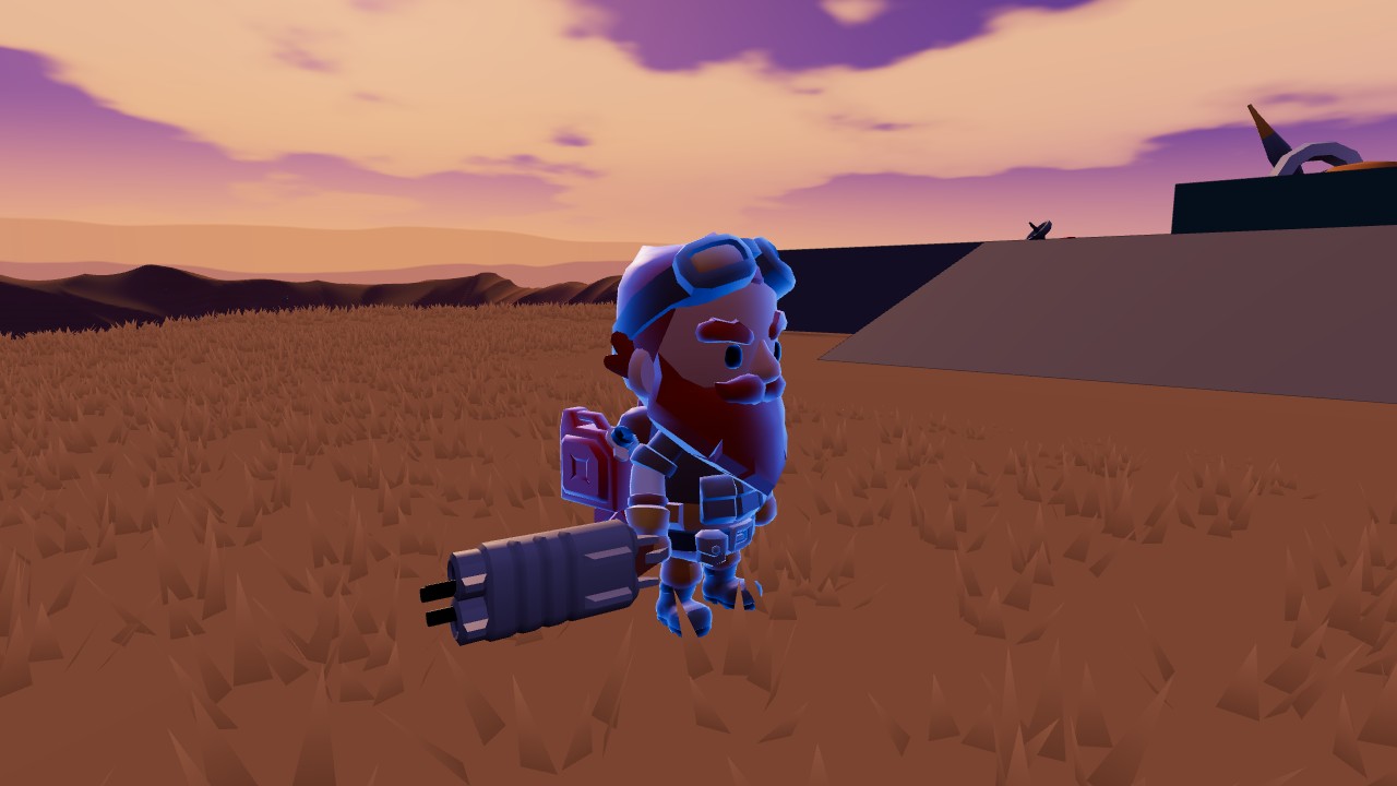 Old: KayKit body with the shotgun-chaingun